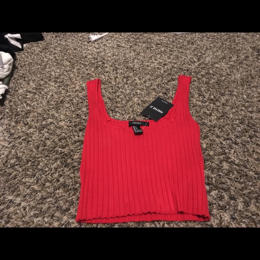 Red crop top